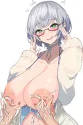 ホ〇ライブ メガネ母乳部 搾乳・パイズリ集 サンプル 10