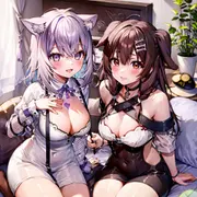 てぇてぇCG集 お〇ころ1 猫又お〇ゆと戌神こ〇ね サンプル 2
