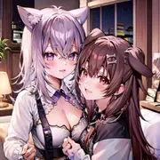 てぇてぇCG集 お〇ころ1 猫又お〇ゆと戌神こ〇ね サンプル 4