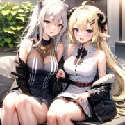 てぇてぇCG集 ホロラ〇ブ し〇わ◯1 獅白ぼ〇ん&角巻わ〇め サンプル 2