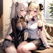 てぇてぇCG集 ホロラ〇ブ し〇わ◯1 獅白ぼ〇ん&角巻わ〇め サンプル 5