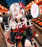 【セリフ付】百〇あやめとお祭りデート中にH サンプル 6