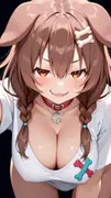 【声を完全再現・縦型4K・ノーカット】戌神こ〇ねの爆乳パイズリ&フェラ 終わらない連続射精(スマホ特化・全編ノーカット)局所モザイク加工版 サンプル 5